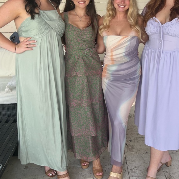 Pink and Green Show me Your Mumu belted maxi dress - Picture 3 of 4